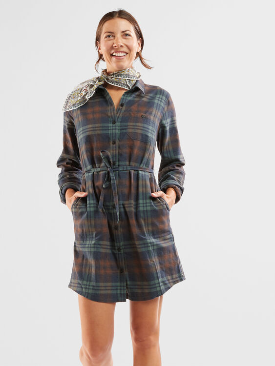 Toad&Co Flannel Shirtdress: Plaiditude | Title Nine