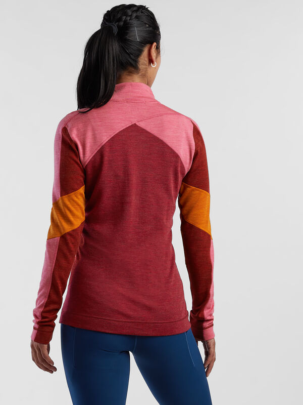 Wonder Woman 1/4 Zip Long Sleeve Top - Colorblock, , original