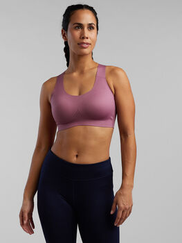 Body Up Ready Steady Medium Impact Wire-Free Sports Bra 32DD, Purple Marle  at  Women's Clothing store