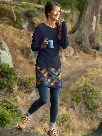 The Travel Wrap Skirt by Clothing Arts lets women ditch their