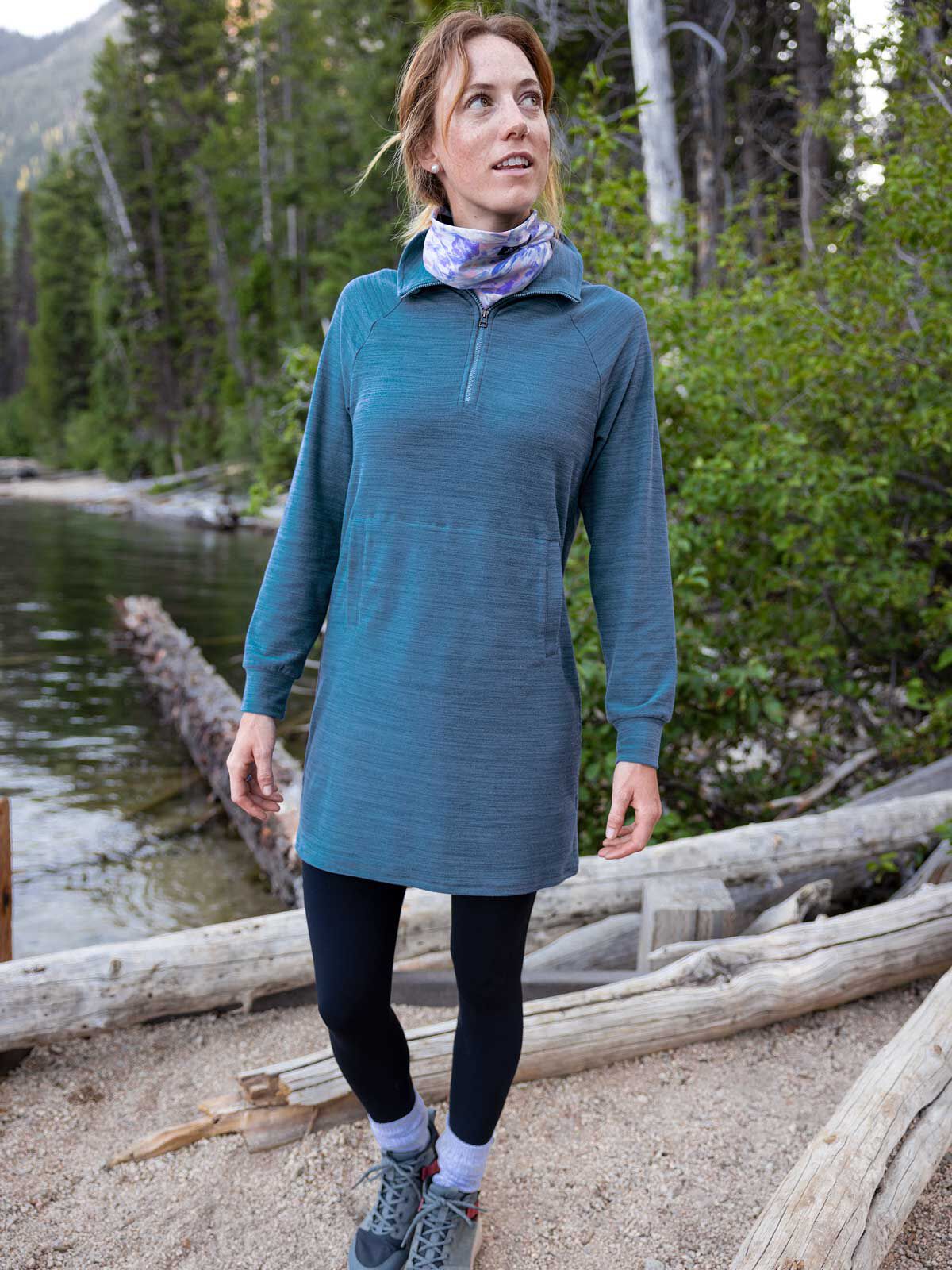 Toad&Co Sweatshirt Dress: Hibernation 1/4 Zip | Title Nine