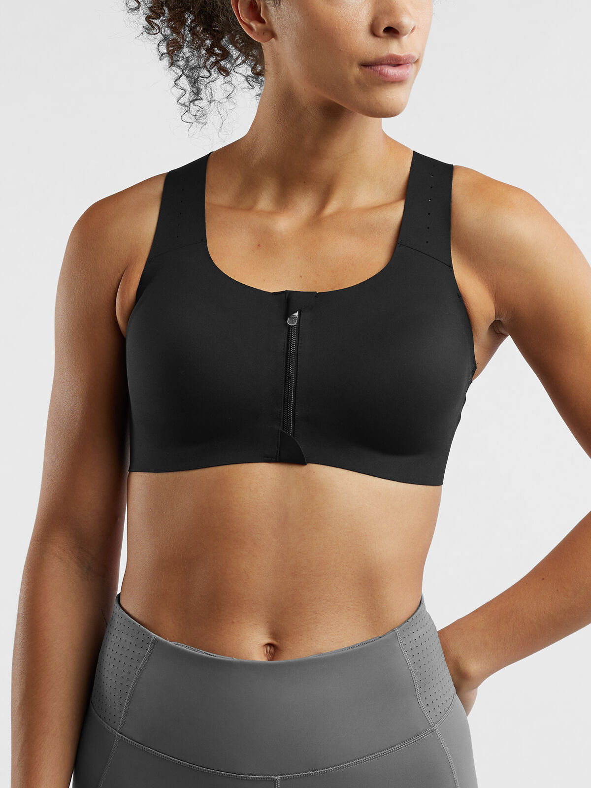 High impact zip cheap front sports bra