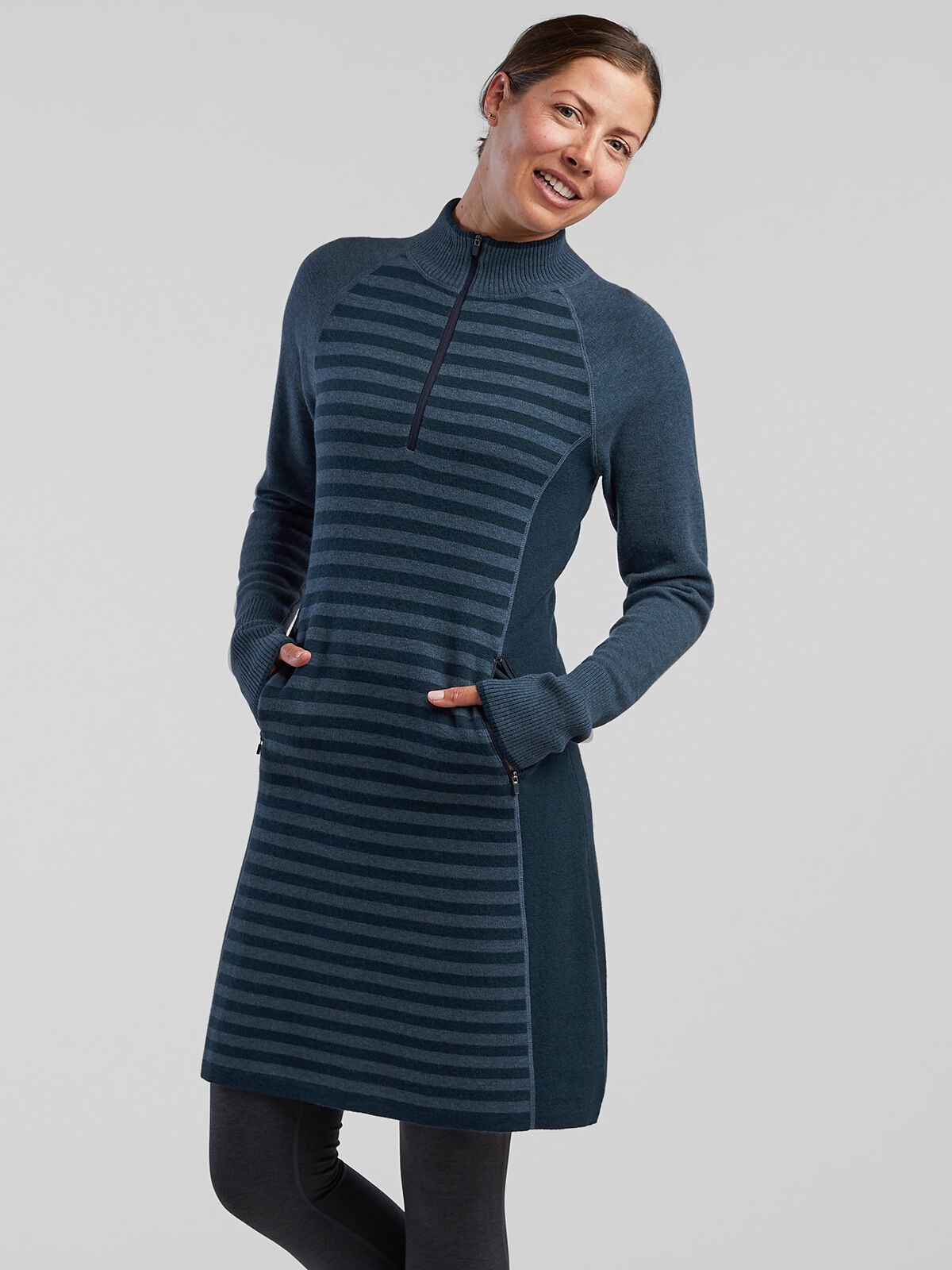 Sweater Dress - Super Power 1/4 Zip Colorblock | Title Nine