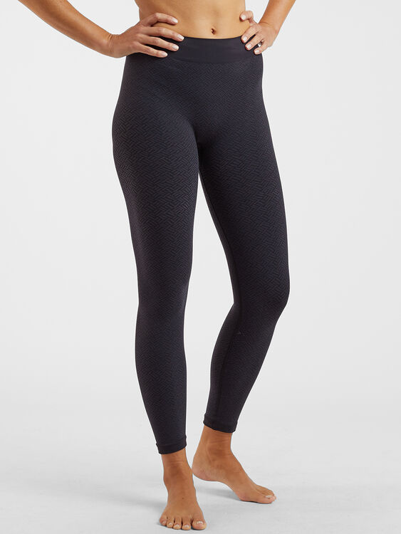 Women's High Waisted Cotton Blend Seamless Leggings - A New Day™ Black S/M