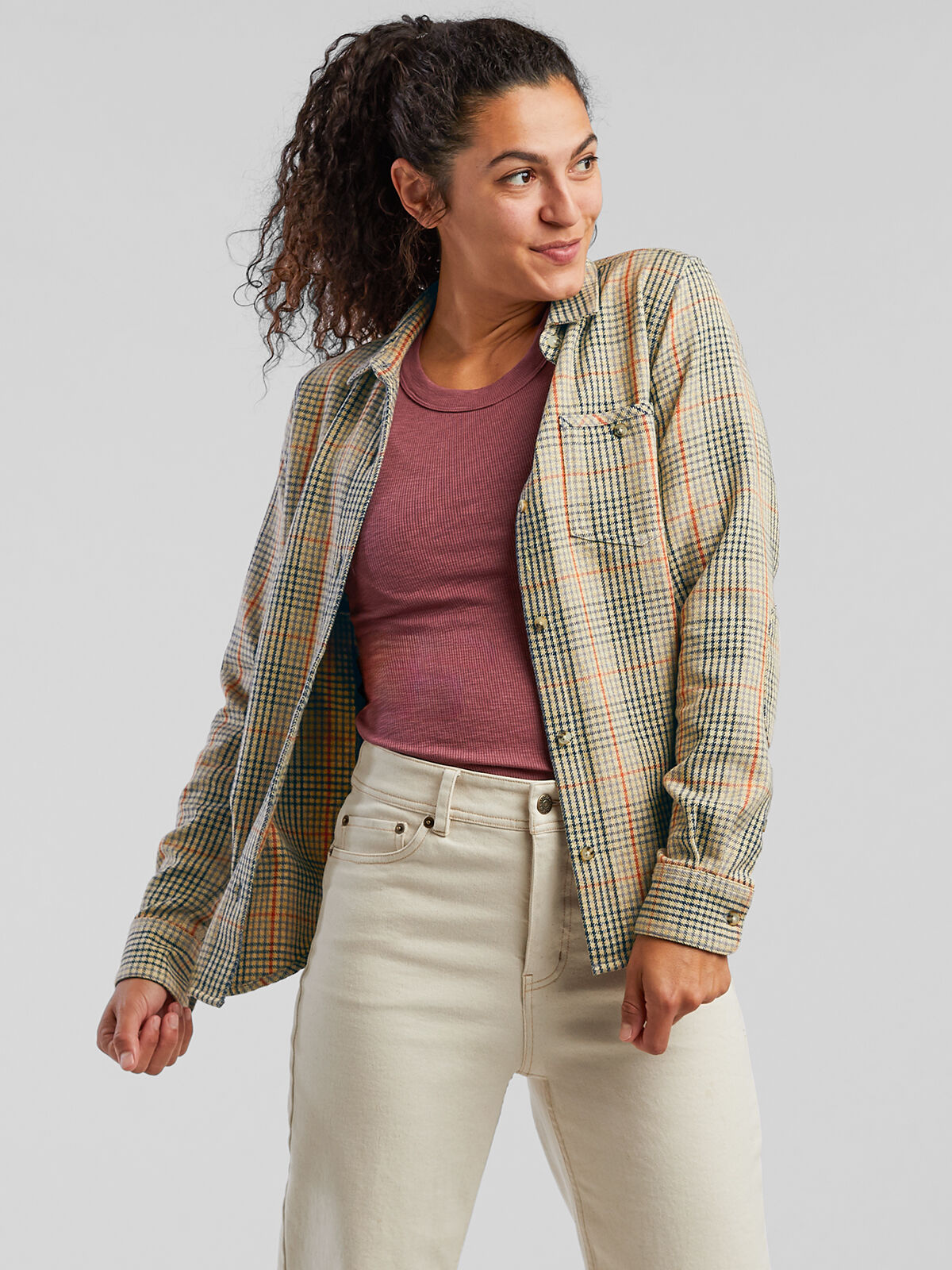 women's heavy flannel shirt