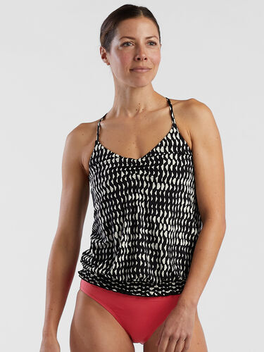 Steady Blouson Tankini Top - Triangular