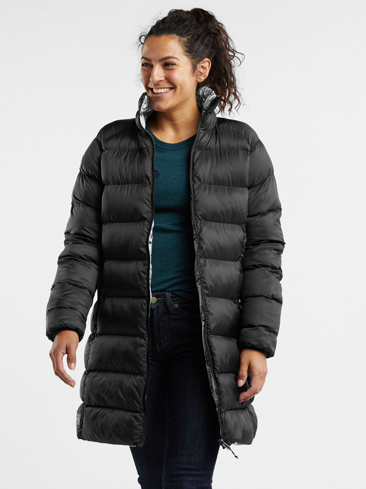 Women's reversible cheap puffer jacket