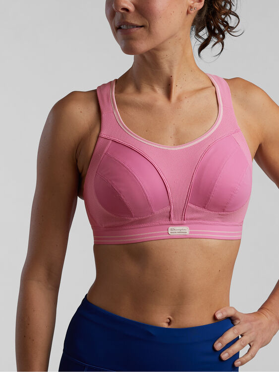 Shock Absorber Ultimate Run Womens Sports Bra - Pink – Start Fitness