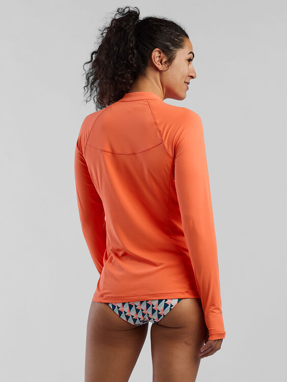 Women's Long Sleeve Quarter Zip Swim Shirt