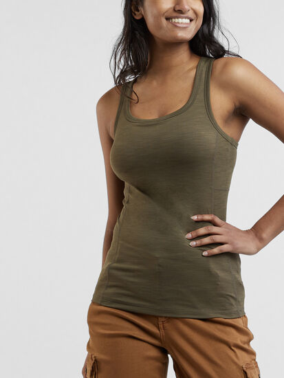 Re/Done Green Button Front Bra Tank Top Re/Done