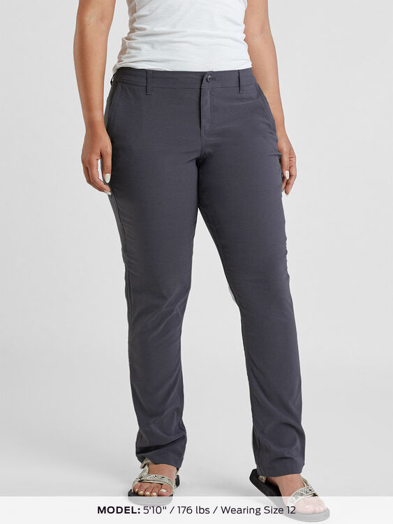 These are the only hiking pants I've ever found that I like. Usually  they're too low cut and too tight, but these are perfectly stretchy