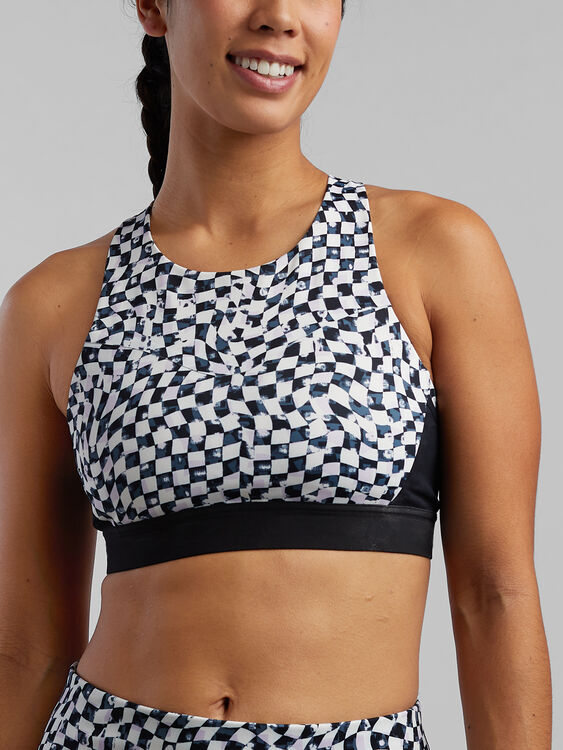 Guess Women's Active Medium Support Sports Bra with Mesh