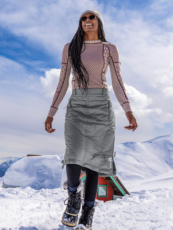 Bun Warmer Quilted Long Skirt