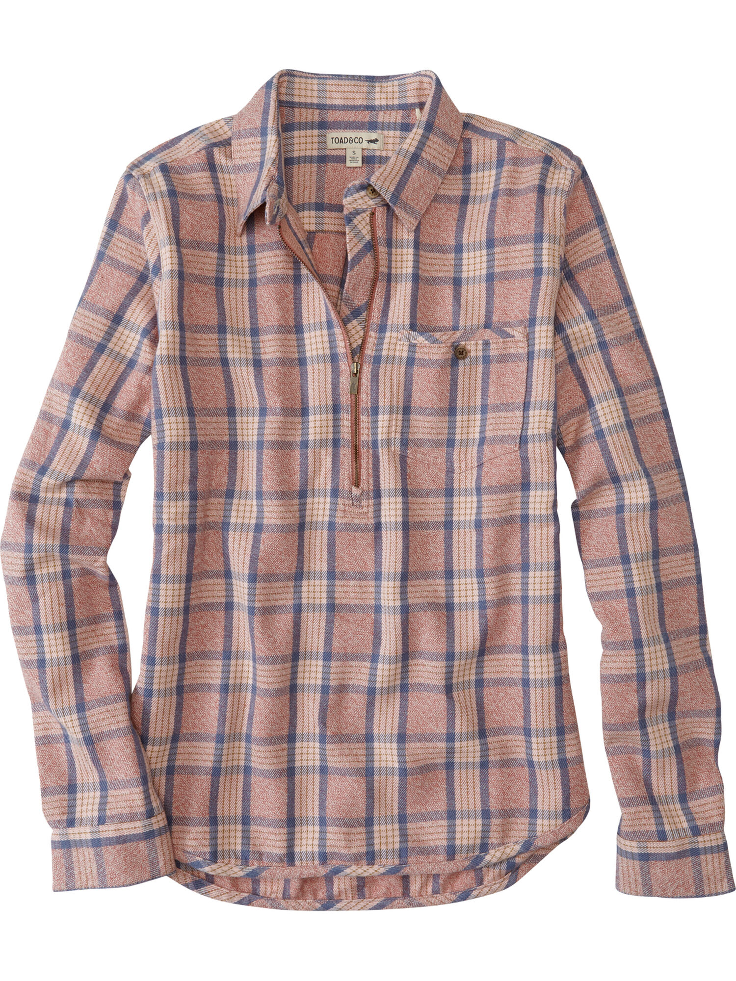 Toad&Co Women's Zip Up Pullover Plaiditude | Title Nine