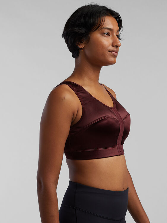 Bras Without Straps On A Burgundy Background Close-up. High