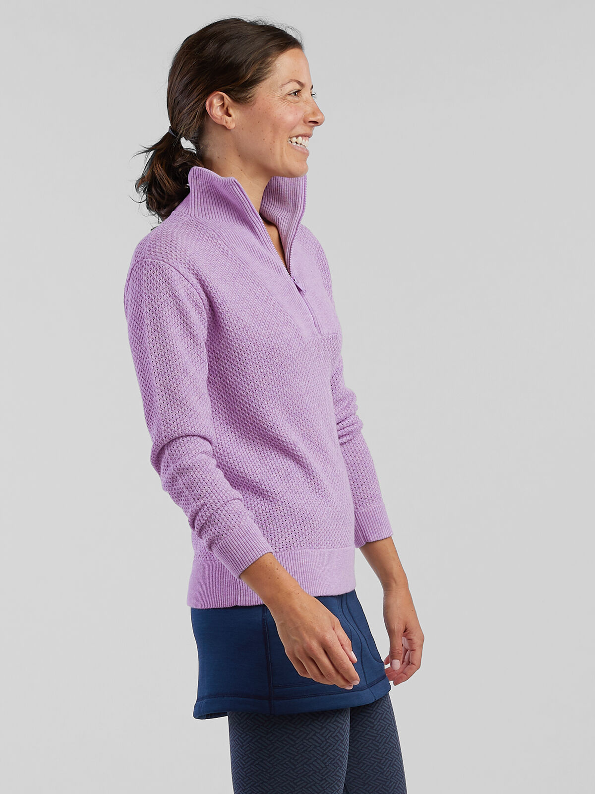 Women's 1/4 Zip Up Sweater: Woolicious Solid | Title Nine