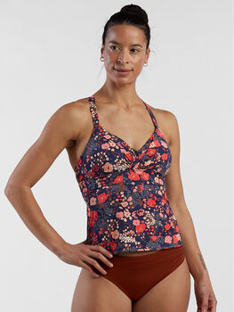 Women's High Neck Fitted Tankini Top