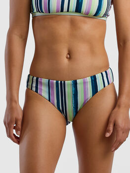 Tidal Reversible Bikini Bottom - Watercolor Stripe