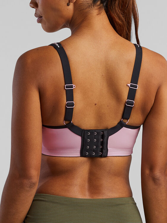 LA Gear Womens Medium Support Sports Bra Removable Pads (34C, Black) :  : Fashion