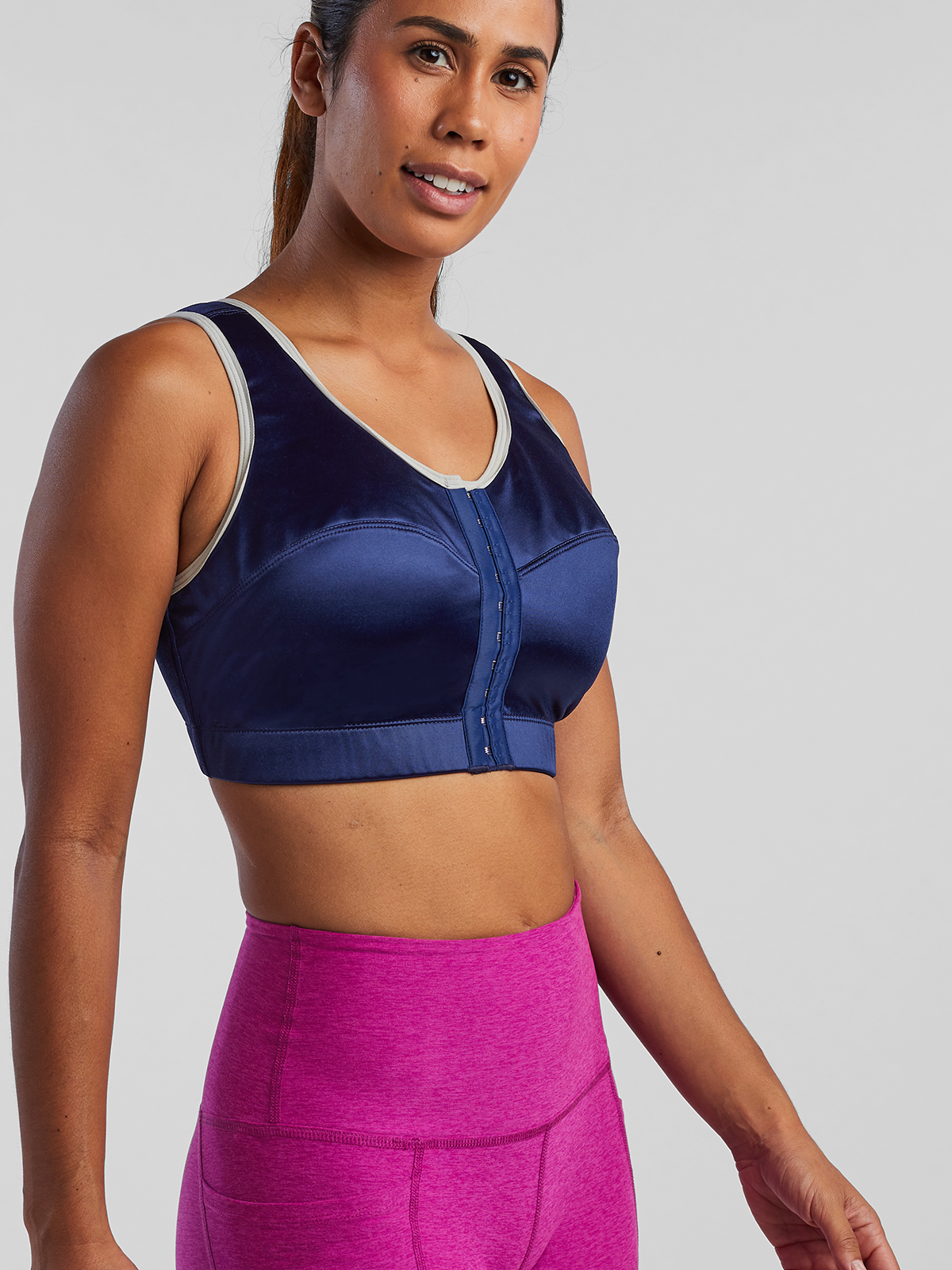 High Impact Motion Control Zip Front Sports Bra For Workout