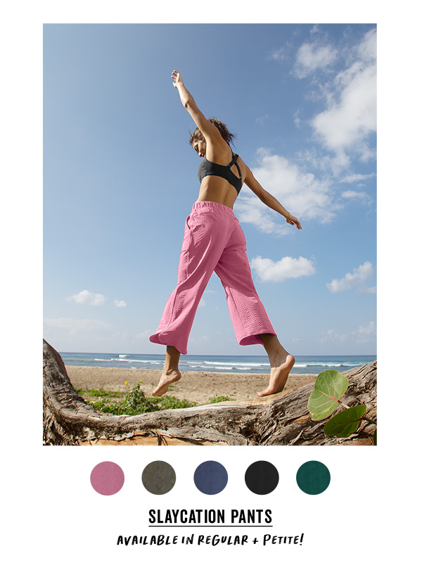 Shop the Slaycation 2.0 Cropped Pants - Textured