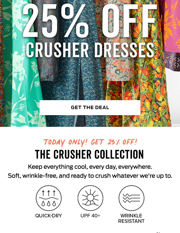 Shop 25% Off Crusher Dresses Today Only >