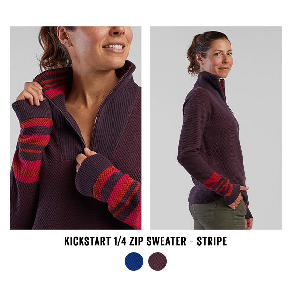 Shop the Kickstart 1/4 Zip Sweater - Stripe >