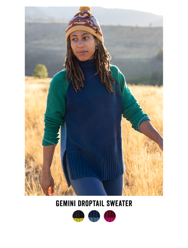 Shop the Gemini Droptail Sweater >