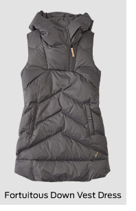 Shop the Fortuitous Down Vest Dress >