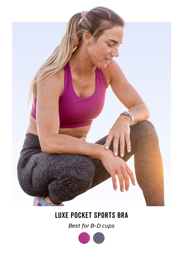 Shop the Luxe Pocket Sports Bra >