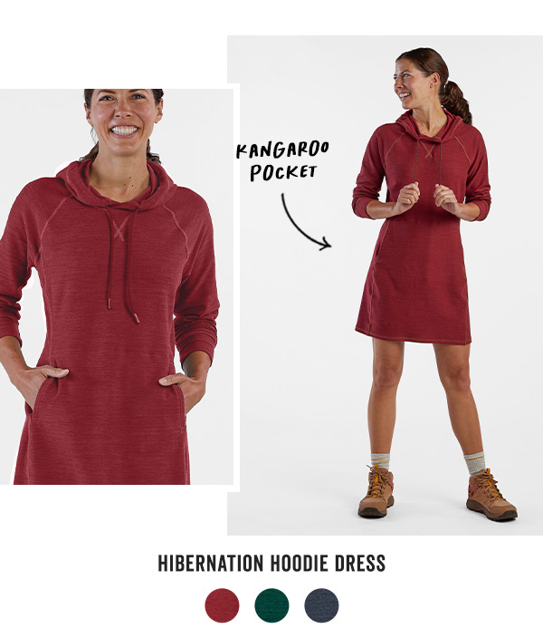 Shop the Hibernation Raglan Hoodie Dress >