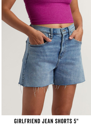 Shop the Girlfriend Jean Shorts 5 >