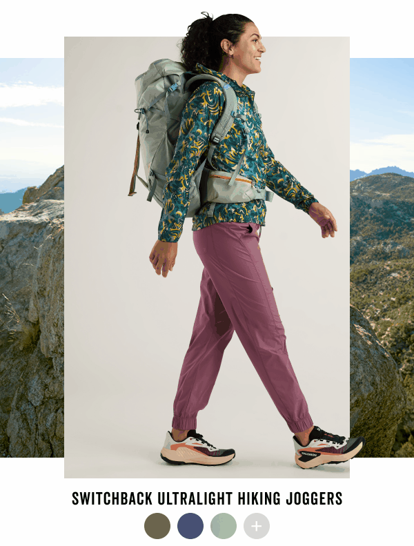 Shop the Switchback Ultralight Hiking Joggers >