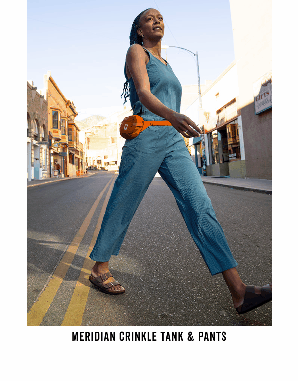 Shop the Meridian Crinkle Tank & Pants >