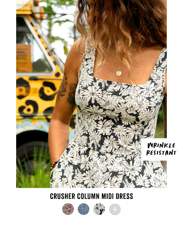 Shop the Crusher Column Midi Dress >