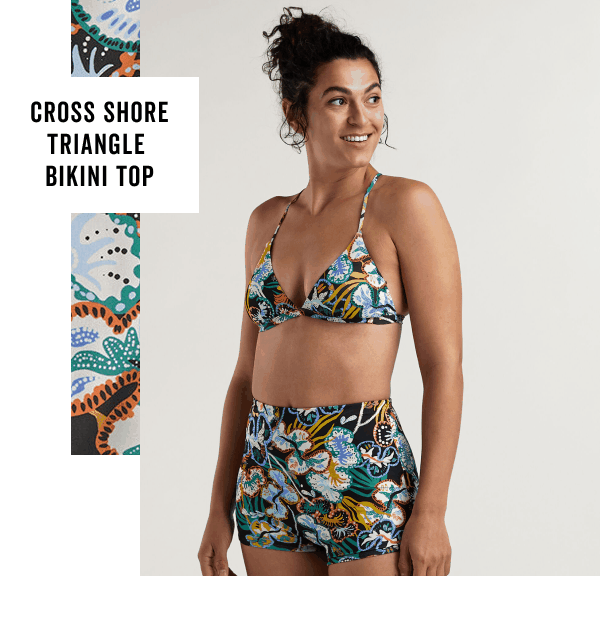 Shop the Cross Shore Triangle Bikini Top >