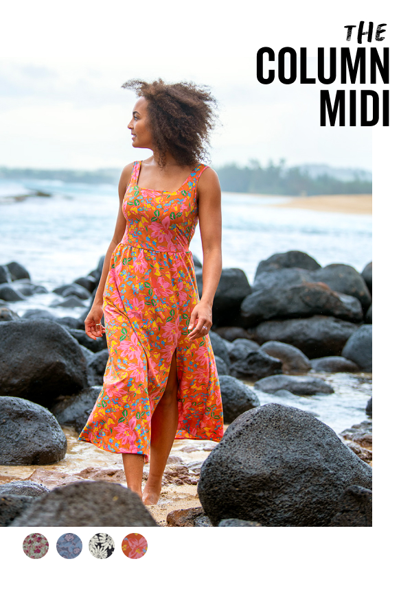 Shop the Crusher Column Midi Dress >