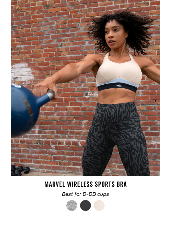 Shop the Marvel Wireless Sports Bra >