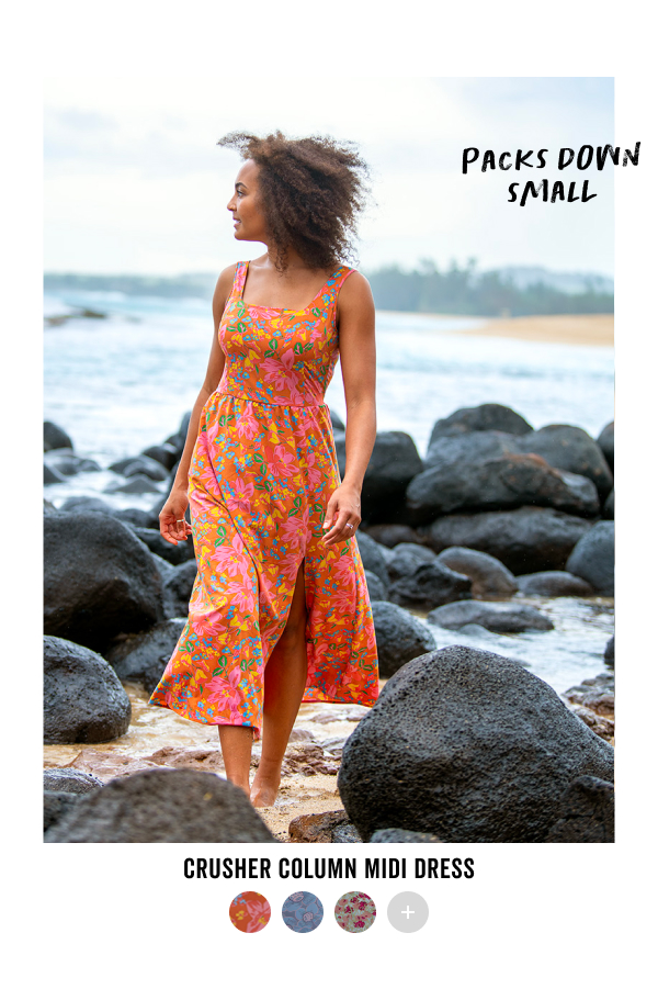 Shop the Crusher Column Midi Dress >