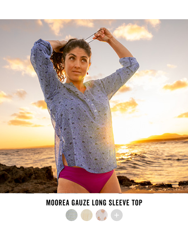 Shop the Moorea Gauze Long Sleeve Top>