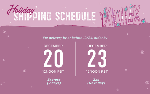 holiday shipping schedule | free ship no minimum with code runitall