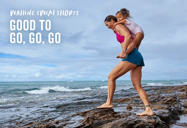 Womens Sport Swim Shorts Longer Leg - Navy