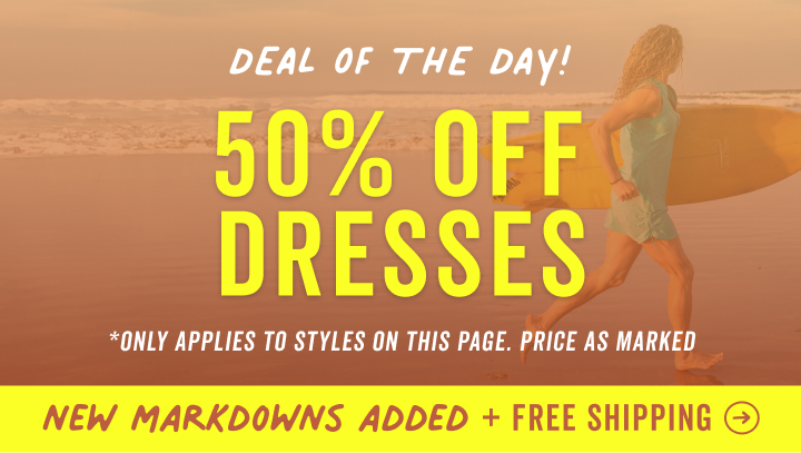 50 percent off select dresses. price as marked | shop the full sale. new markdowns added plus free shipping no minimum with code makinmoves